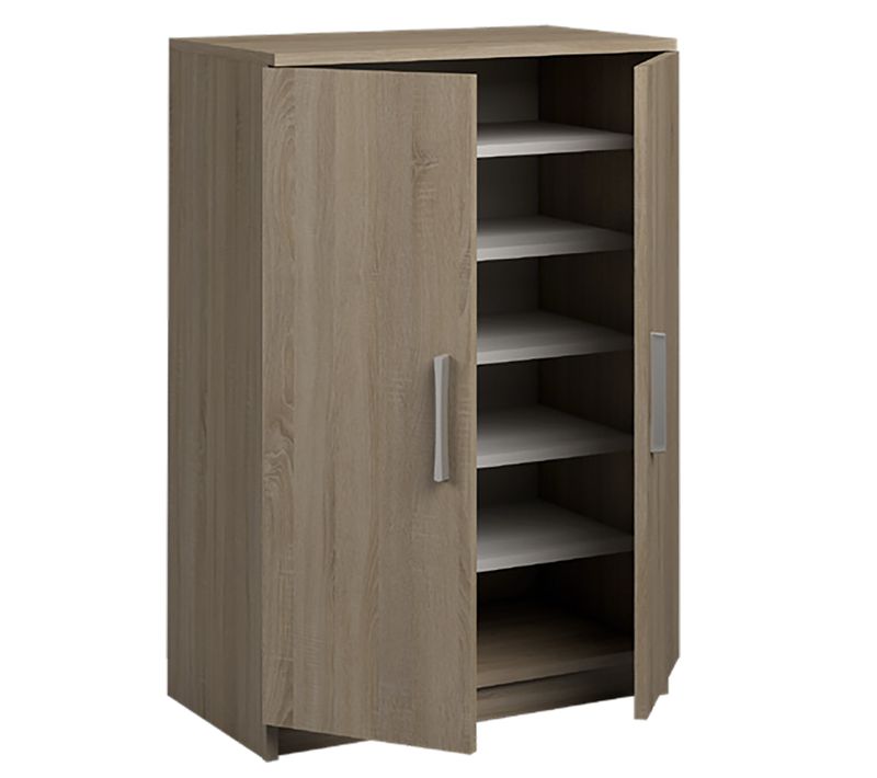 Armoire Meuble à Chaussures Coloris Chêne Cortez - Hauteur 90 X Longueur 60 X Profondeur 35.6 Cm