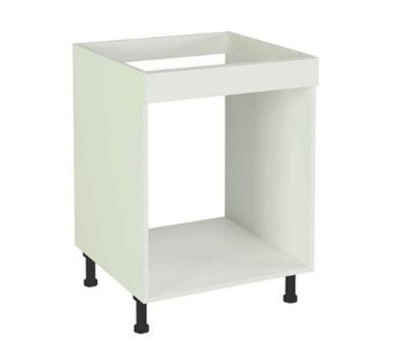 Meuble Bas De Cuisine Pour Four Coloris Blanc - Hauteur 85 X Longueur 60 X Profondeur 58 Cm