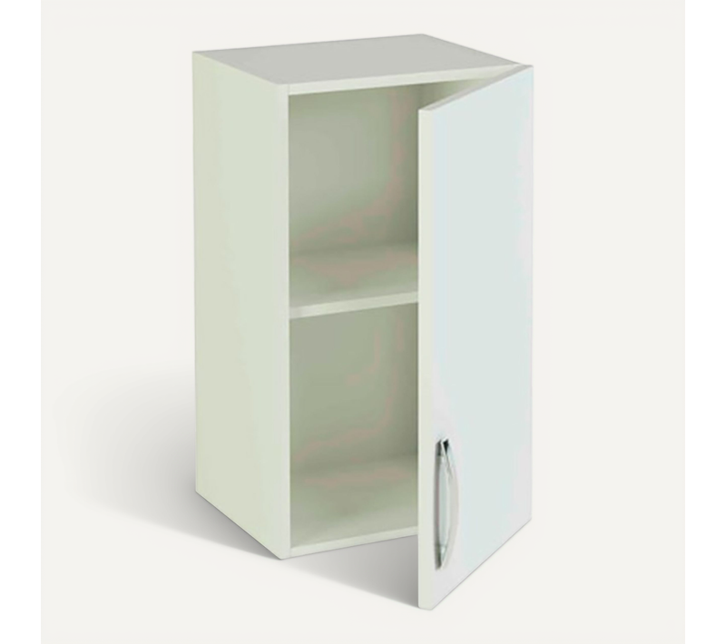 Meuble Haut De Cuisine 1 Porte Coloris Blanc - Hauteur 70 X Longueur 40 X Profondeur 35 Cm