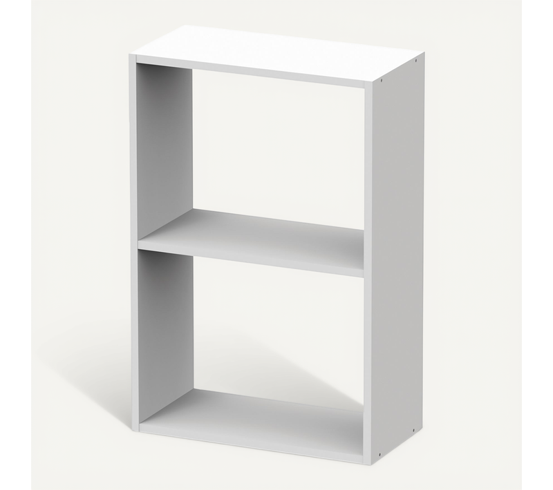 Etagère De Bureau 2 Niveaux Coloris Blanc - H. 75 X L. 50 X P. 24.5 Cm