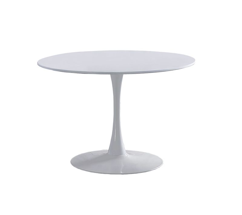 Table à Manger Ronde Coloris Blanc - Diamètre 110 X Hauteur 75 Cm