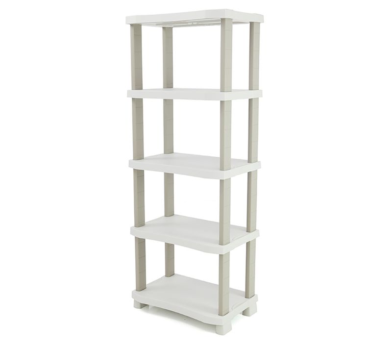 Etagère De Rangement 5 Niveaux Intérieur/extérieur Coloris Beige - L. 70 X P. 45 X H. 184 Cm