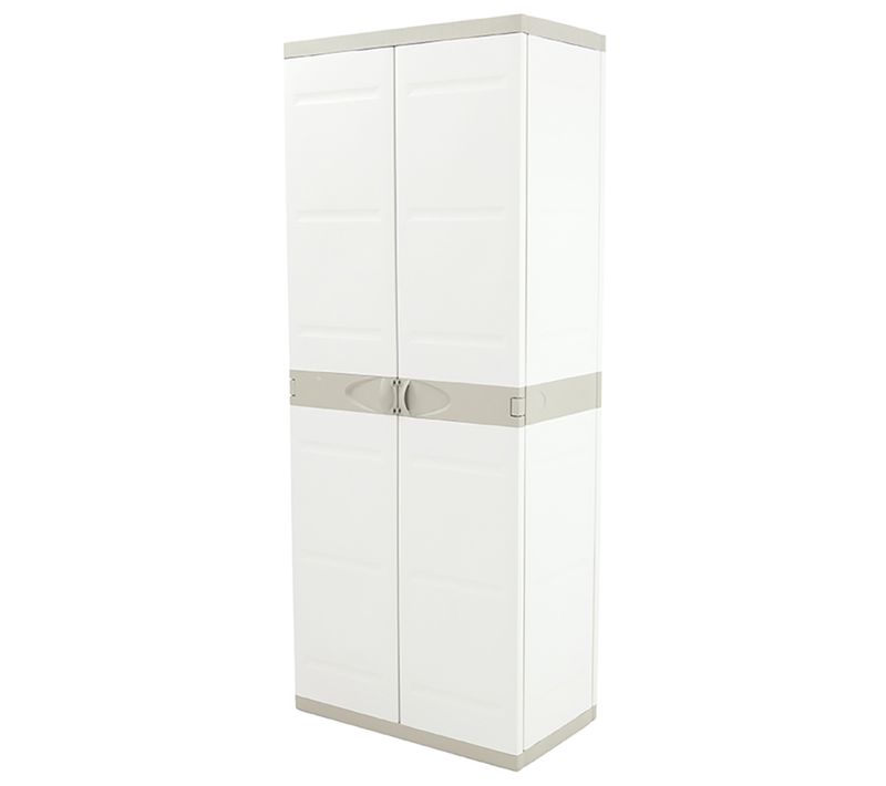 Armoire Haute Meuble De Rangement 2 Portes Intérieur/extérieur - L. 70 X P. 41 X H. 176 Cm