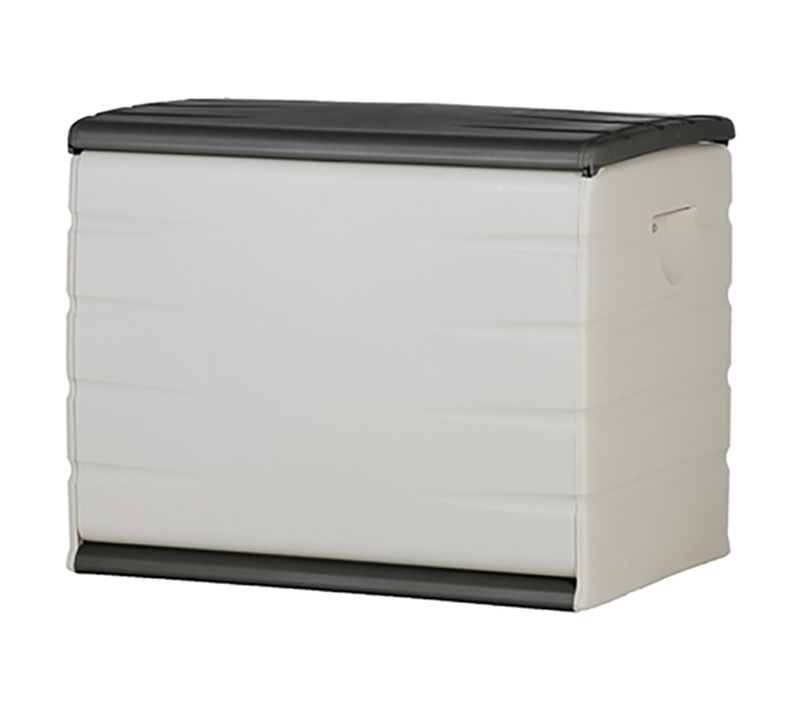 Coffre De Rangement 260l Coloris Intérieur/extérieur Noir/taupe - L. 80 X P. 53 X H. 61 Cm