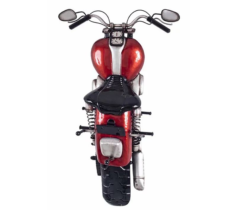 Patère Murale En Métal Vintage Rouge - Longueur 38 X Hauteur 65 X Profondeur 12 Cm