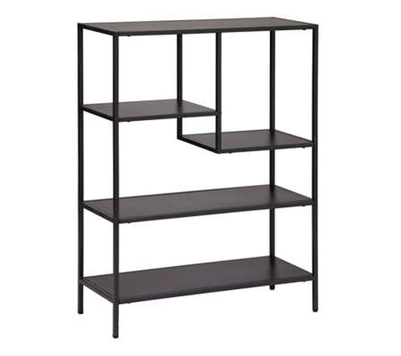 Etagère En Acier Coloris Noir - Longueur 75 X Profondeur 30 X Hauteur 100 Cm