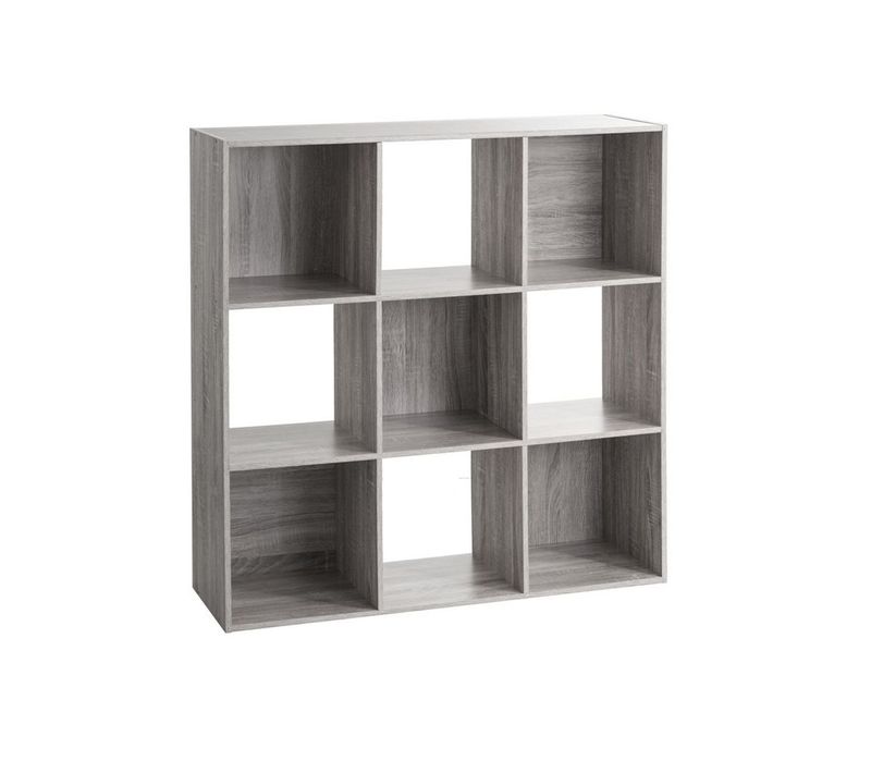 Etagère En Panneaux De Particules Coloris Gris - Longueur 100.5 X Profondeur 32 X Hauteur 100.5 Cm