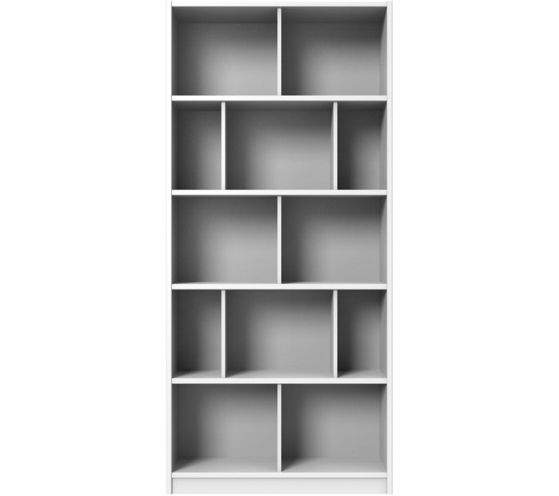 Etagère, Bibliothèque Enfant Coloris Blanc - Longueur 90 X Hauteur 197 X Profondeur 38 Cm