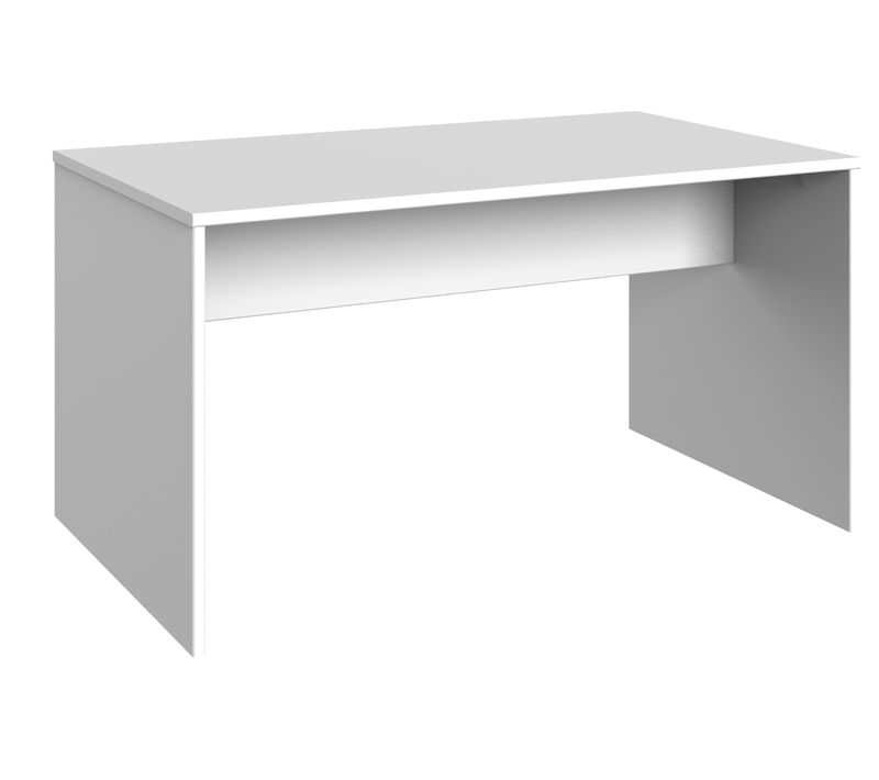 Meuble De Bureau Coloris Blanc - Longueur 140 X Hauteur 72 X Profondeur 40 Cm
