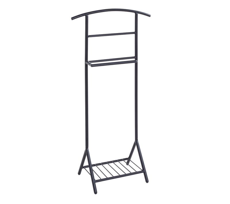 Valet De Nuit En Métal Coloris Noir  - Longueur 45 X Profondeur 26 X Hauteur 101 Cm