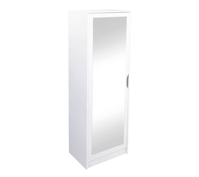 Meuble à Chaussure  En Bois Mdf Coloris Blanc  - Longueur  58  X Profondeur 40 X Hauteur  189,5 Cm