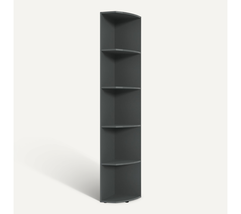 Etagère Avec 5 Tablettes Coloris Graphite - Longueur 30 X Hauteur 185 X Profondeur 38 Cm