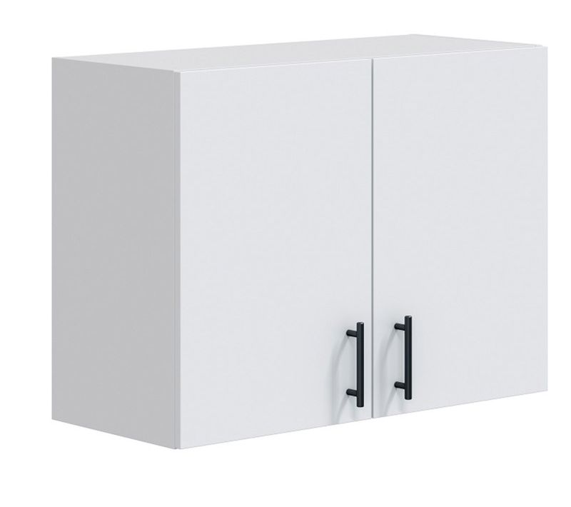 Meuble à Suspendre, Meuble Haut Pour Cuisine Avec 2 Portes Coloris Blanc Brillant