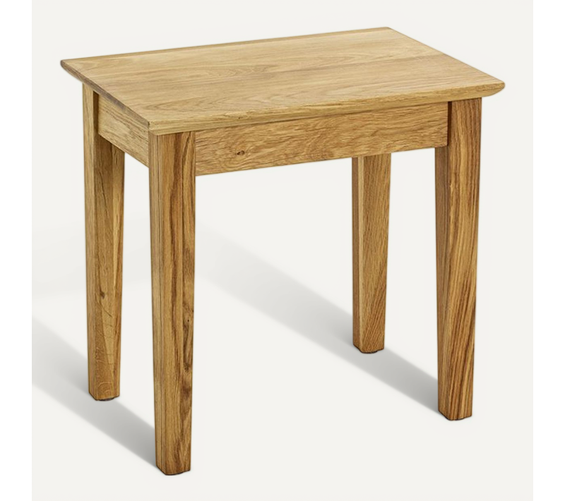 Table D'appoint En Bois Massif Huilé Coloris Chêne - Longueur 43 X Hauteur 42 X Profondeur 30 Cm