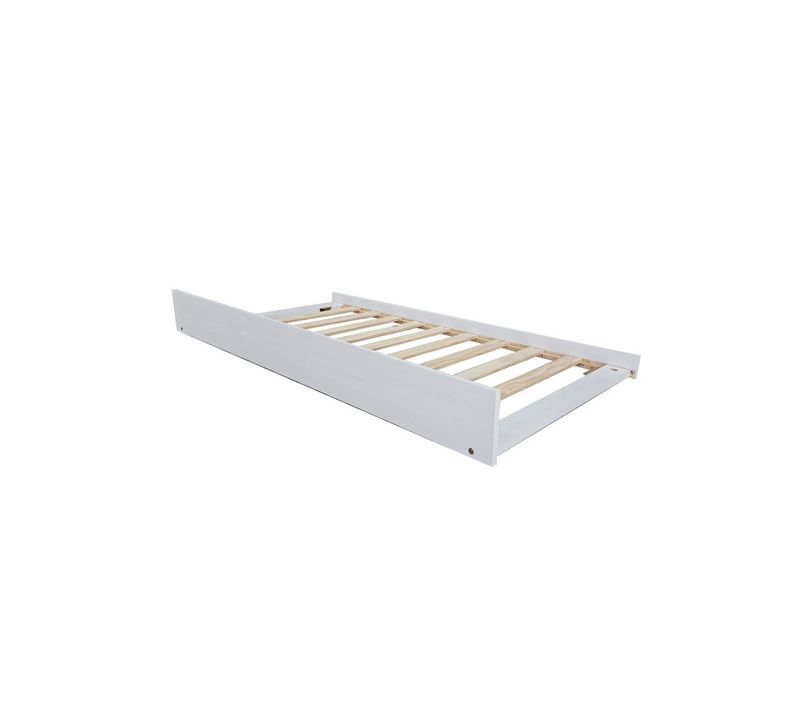 Cadre Coulissant Bas Pour Lit Gigogne Ou Lit Superposé Coloris Blanc Clair