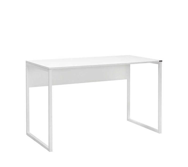 Bureau, Table D'ordinateur, Table De Travail Coloris Blanc - H. 77 X L. 120 X P. 60 Cm