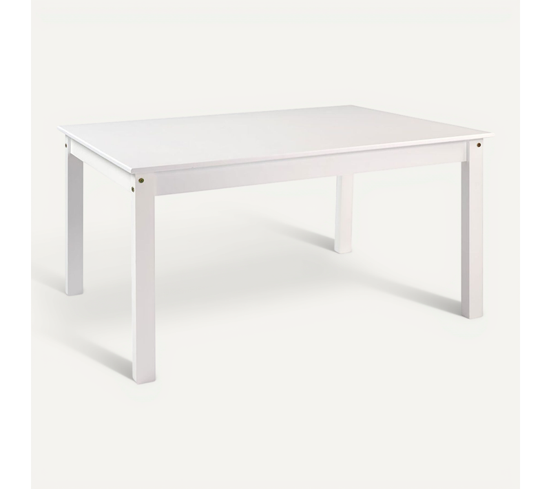 Table à Manger Coloris Blanc - Hauteur 150 X Longueur 135 X Profondeur 65 Cm