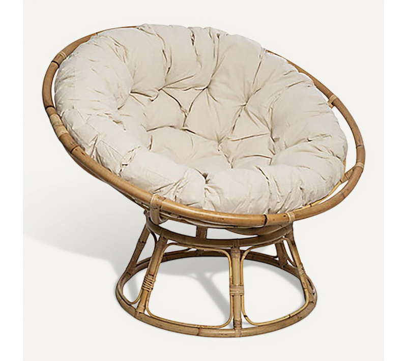 Fauteuil Chaise En Rotin Coloris Beige Pour Terrasse Jardin Et Salon