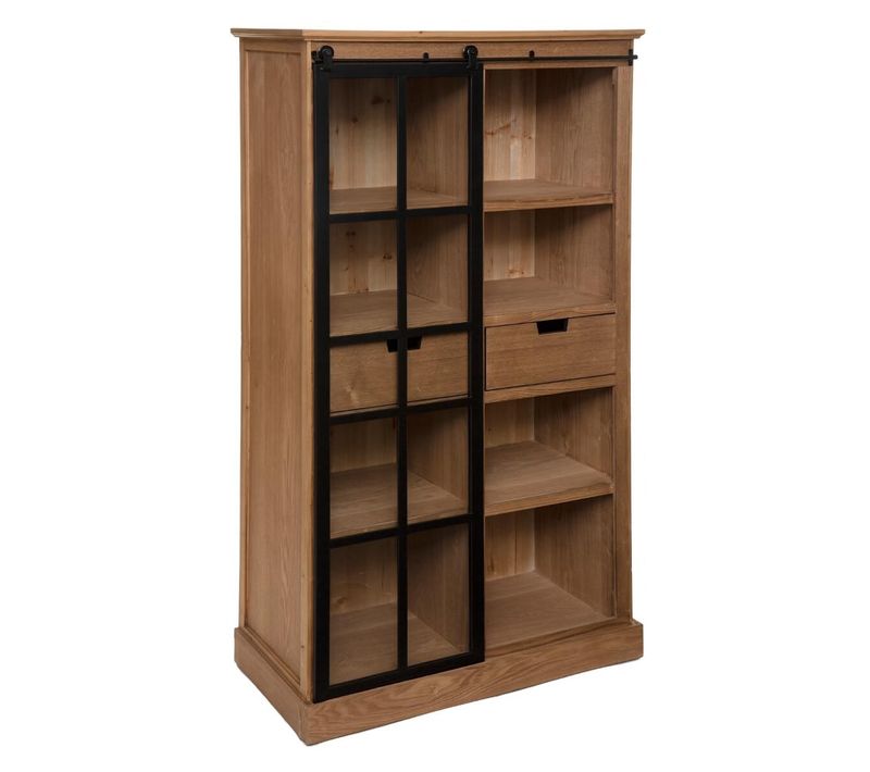 Vitrine 2 Tiroirs  Longueur 80 X Profondeur 40 X Hauteur 150 Cm