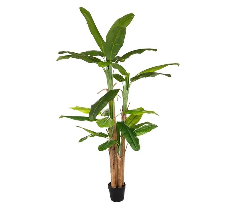 Plante Artificielle Arbre Bananier 4 Troncs Avec Pot  - L. 140 X P. 140 X H. 285 Cm