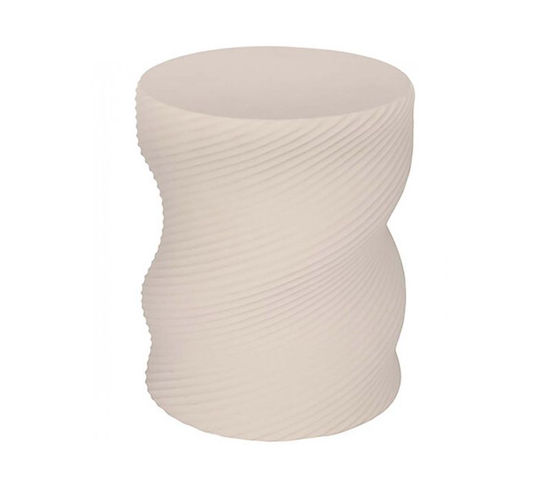 Table à Café En Oxyde De Magnesium, Coloris Sable - Diamètre 33 X Hauteur 40 Cm
