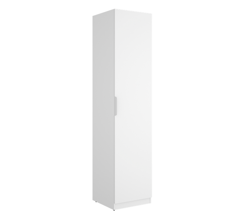 Armoire Colonne De Rangement  à 1 Porte Et 2 étagères, Coloris Blanc