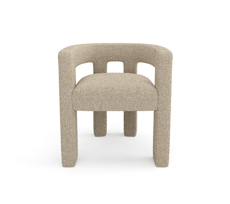 Fauteuil De Salle à Manger Bouclette Taupe