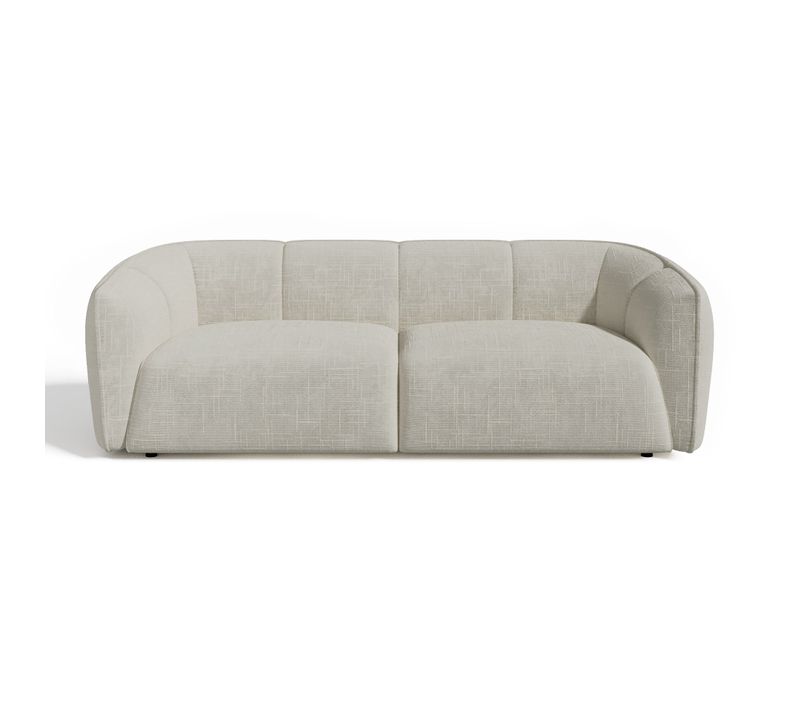 Canapé 4 Places Velours Tramé Crème