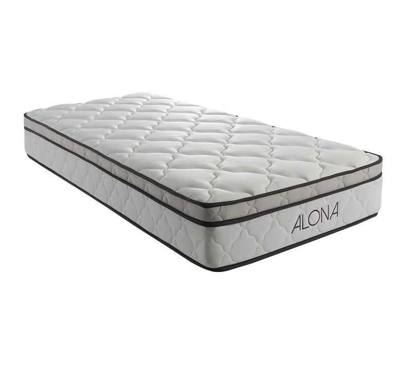 Matelas Alona Ressorts Et Mémoire De Forme 80x200 Cm 25,5 Cm Accueil Moelleux Soutien Ferme 5 Zones