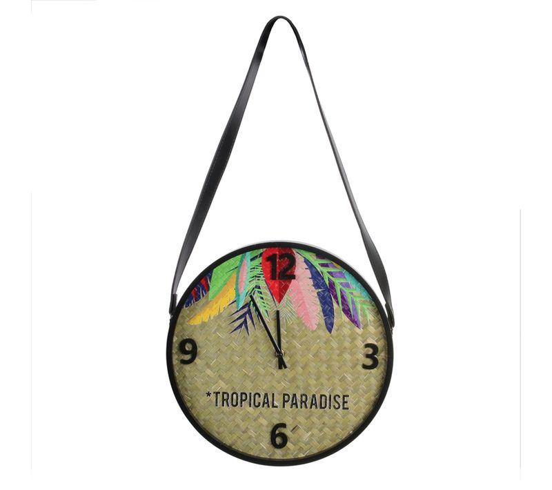 Horloge Murale Exotic - Diam. 30 Cm - Beige