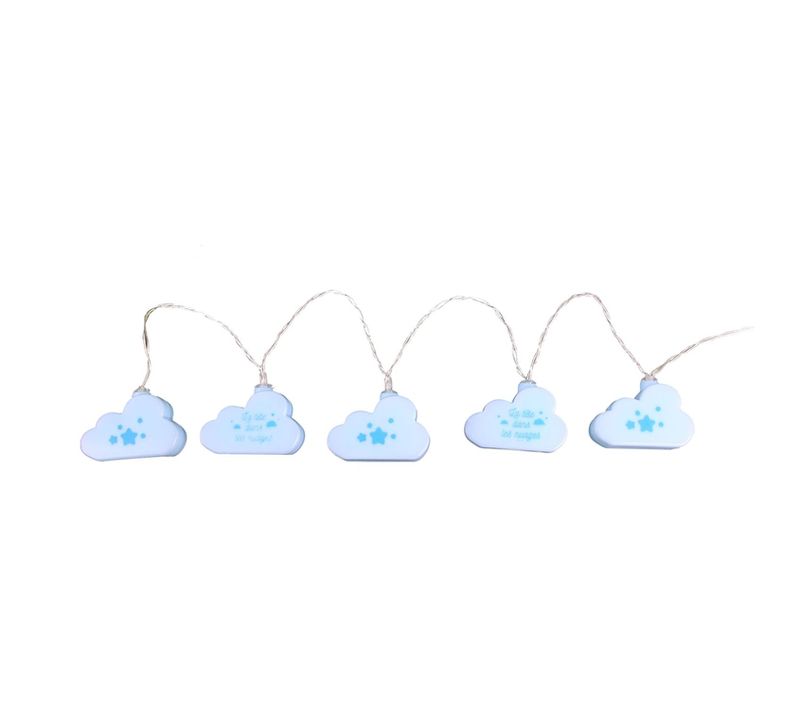 Guirlande Lumineuse Enfant Nuage - L. 165 Cm - Bleu