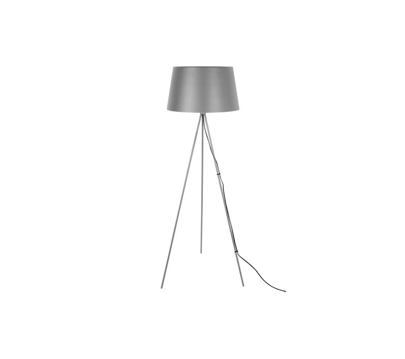 Lampadaire Trépied Moderne En Métal Classy - H. 155 Cm - Gris