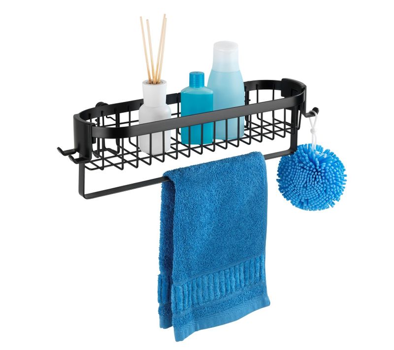 Etagère Murale De Salle De Bain Indus Classic - L. 35 Cm - Noir