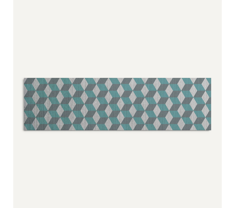 Crédence Adhésive En Alu Cube - L. 90 X L. 20 Cm - Gris