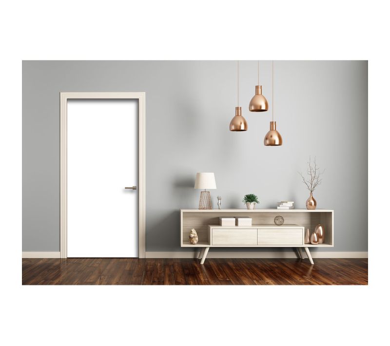 Sticker Pour Porte D'intérieur Home - L. 204 X L. 83 Cm- Blanc