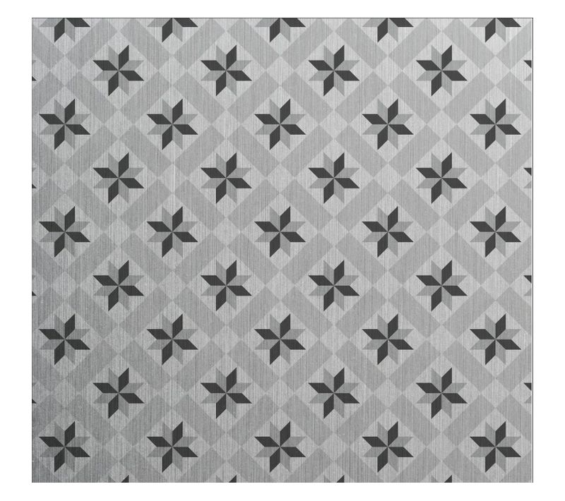 Crédence Adhésive En Aluminium Carreaux - L. 70 X L. 60 Cm - Gris