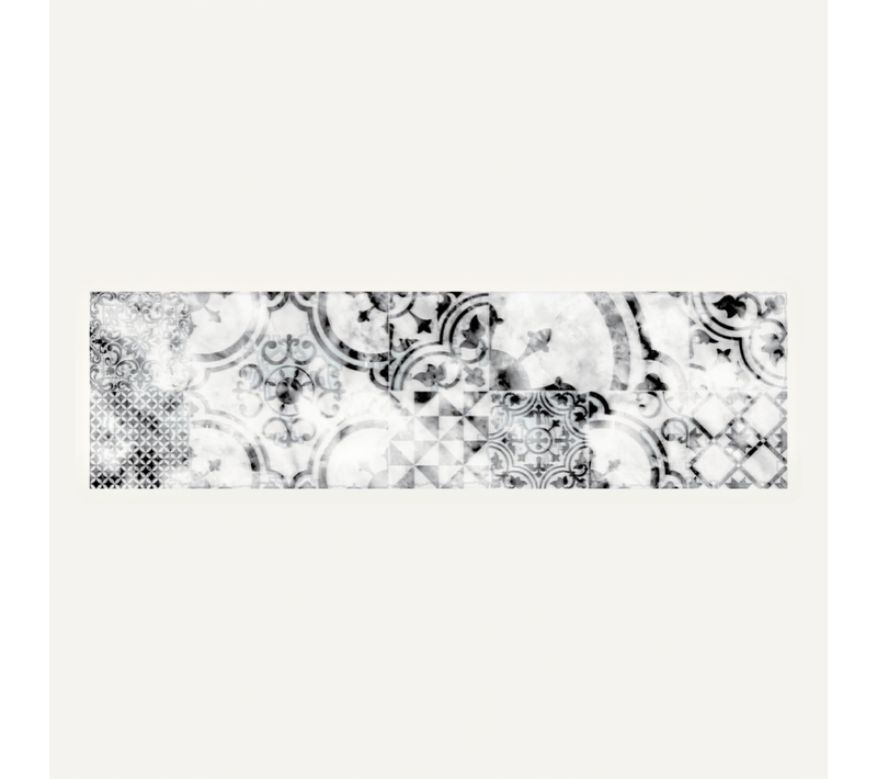 Crédence Adhésive En Alu Imitation Marbre - L. 20 X L. 90 Cm - Blanc