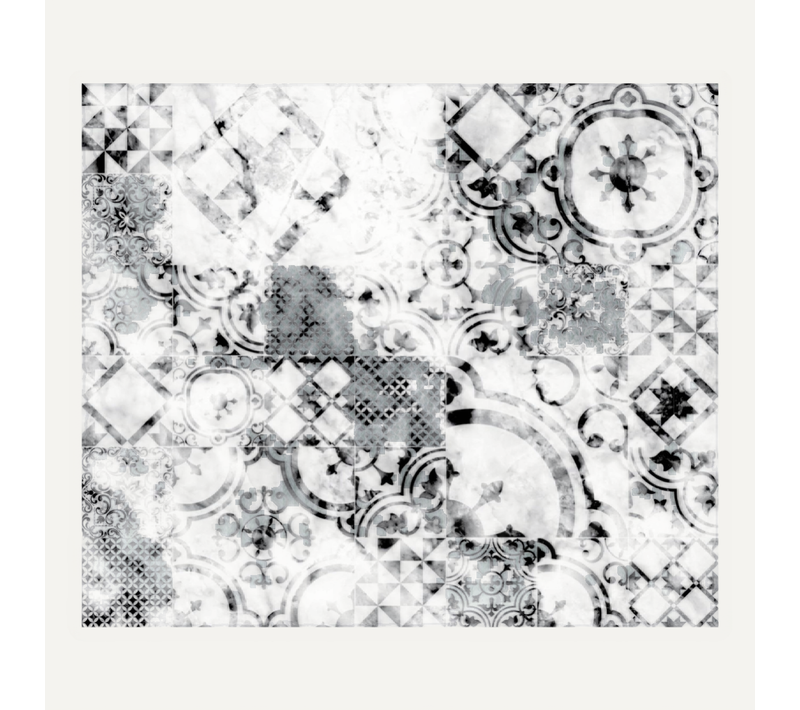 Crédence Adhésive En Alu Imitation Marbre - L. 20 X L. 20 Cm - Blanc