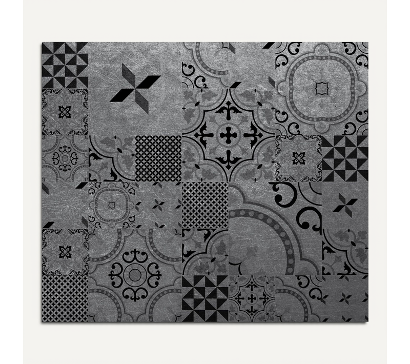 Crédence Adhésive En Alu Imitation Métal - L. 70 X L. 40 Cm - Noir