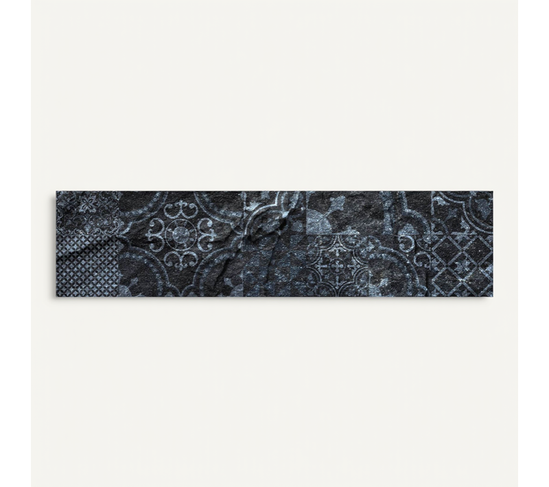 Crédence Adhésive En Alu Imitation Ardoise - L. 20 X L. 90 Cm - Noir