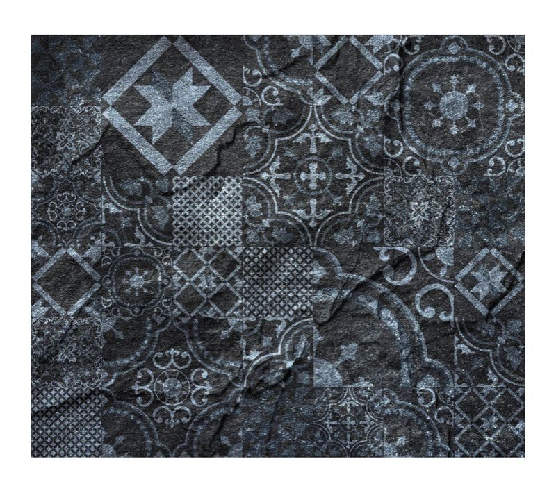 Crédence Adhésive En Alu Imitation Ardoise - L. 70 X L. 40 Cm - Noir