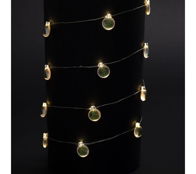 Guirlande De Noël Lumineuse Ampoule Xmas - L. 190 Cm - Sapin De Noël