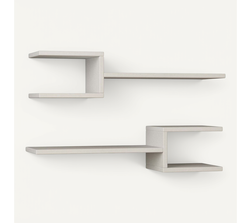 Lot De 2 Etagères Murale L.75 Cm - Blanc