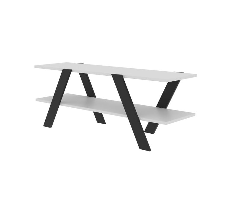 Meuble TV April - Blanc Et Gris