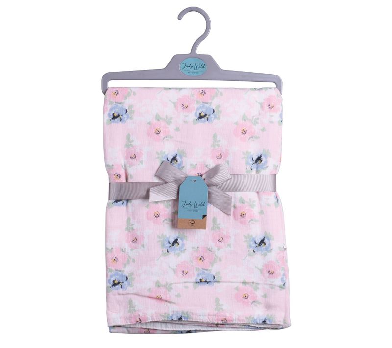 Couverture Pour Bébé - 106 X 106 Cm - Modèle Fleurs