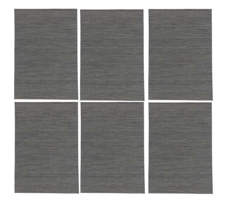 Lot De 6 Sets De Table Rectangulaire Maoli - 50 X 30 Cm - Noir