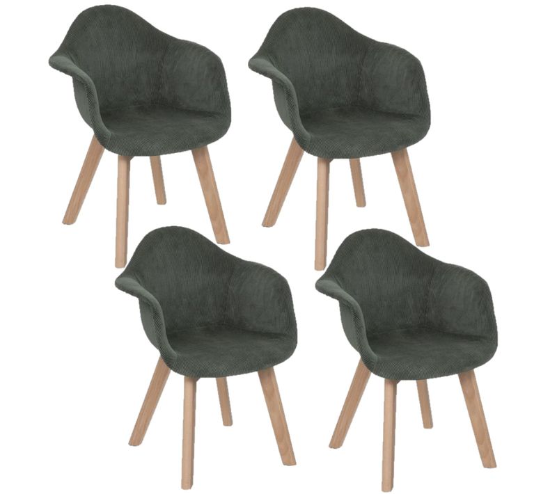 Lot De 4 Chaises Pour Enfant Lena Avec Accoudoirs - Rose