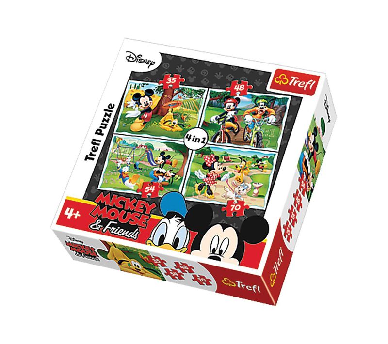 4 Puzzles Mickey - + 4 Ans - 35/48/54/70 Pièces