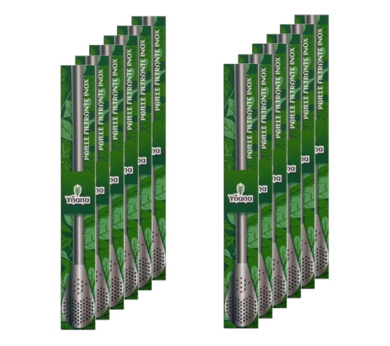 Lot 12x Paille Filtrante à Maté 17,5cm - Bombilla