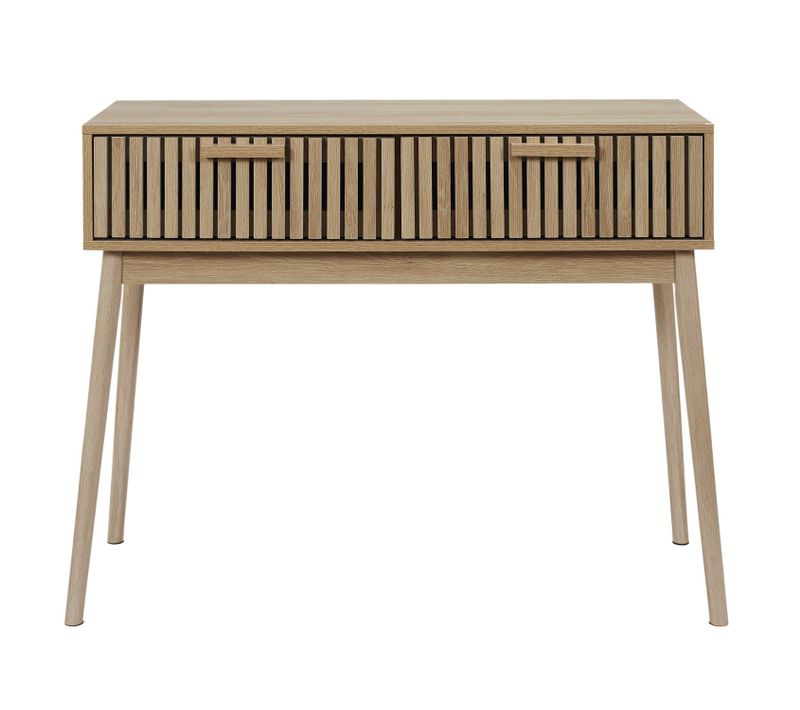 Console 2 Tiroirs Saulk En Bois - Marron